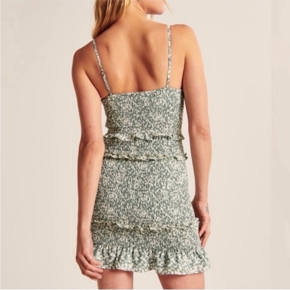 Abercrombie & Fitch Green Smocked Mini Dress | XS - Picture 5 of 5